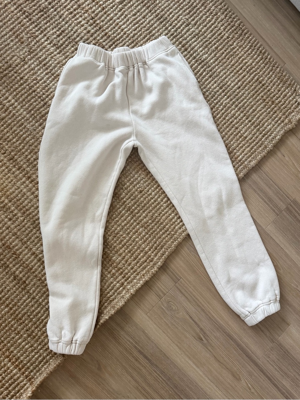 Bailey Rose Cream Jogger Sweatpants - Thick